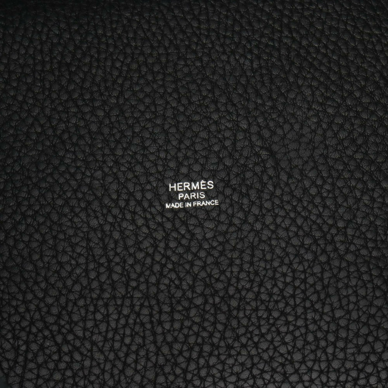 Hermes Hermès Picotin Lock MM 手提包，Taurillon Clemence 皮革，黑色。-3