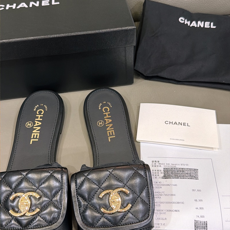 香奈兒書包扣拖鞋38.5-5