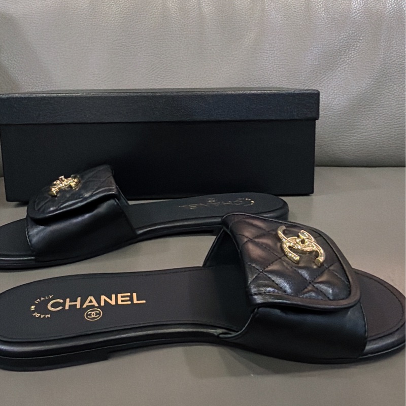 香奈兒書包扣拖鞋38.5-9