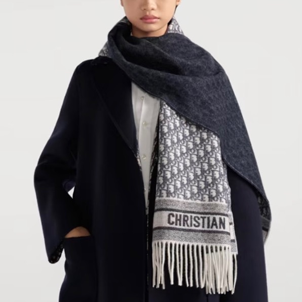 Dior雙面圍巾-1