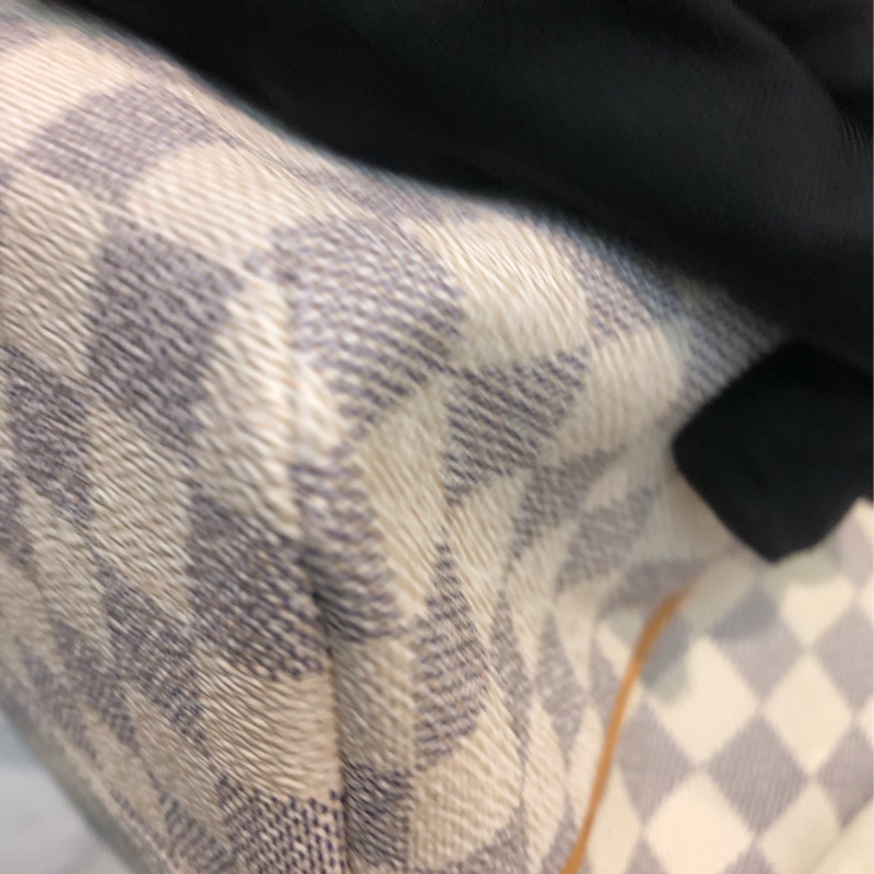 LV 白色棋盤格 PM Size Tote 海軍藍色織布肩帶XC175-12