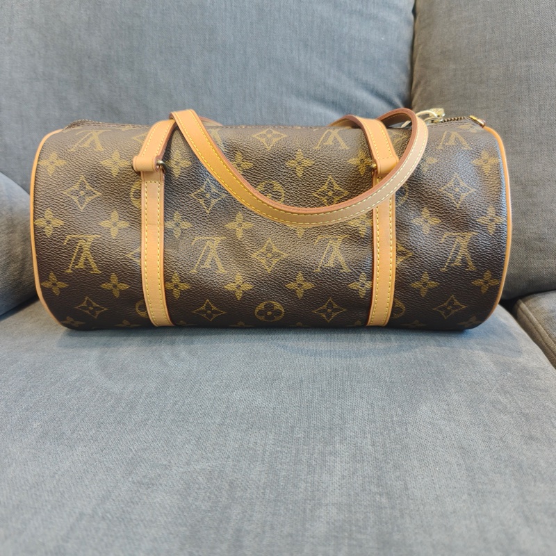 LOUIS VIUTTON 路易威登  Papillon 30 大號 老花色 男女通用 塗層帆布 手提包-0