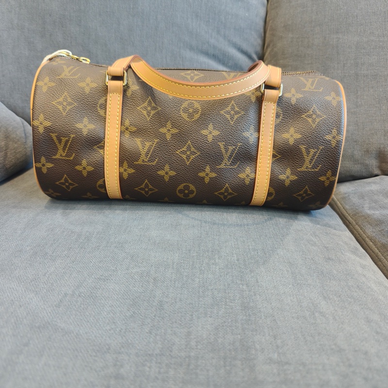 LOUIS VIUTTON 路易威登  Papillon 30 大號 老花色 男女通用 塗層帆布 手提包-1