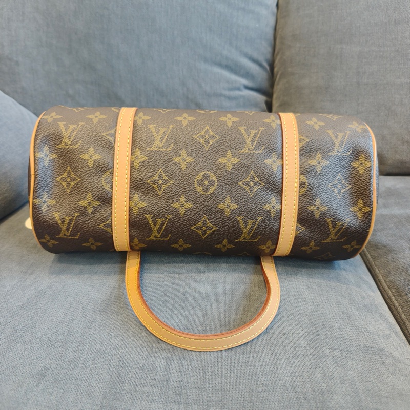 LOUIS VIUTTON 路易威登  Papillon 30 大號 老花色 男女通用 塗層帆布 手提包-4