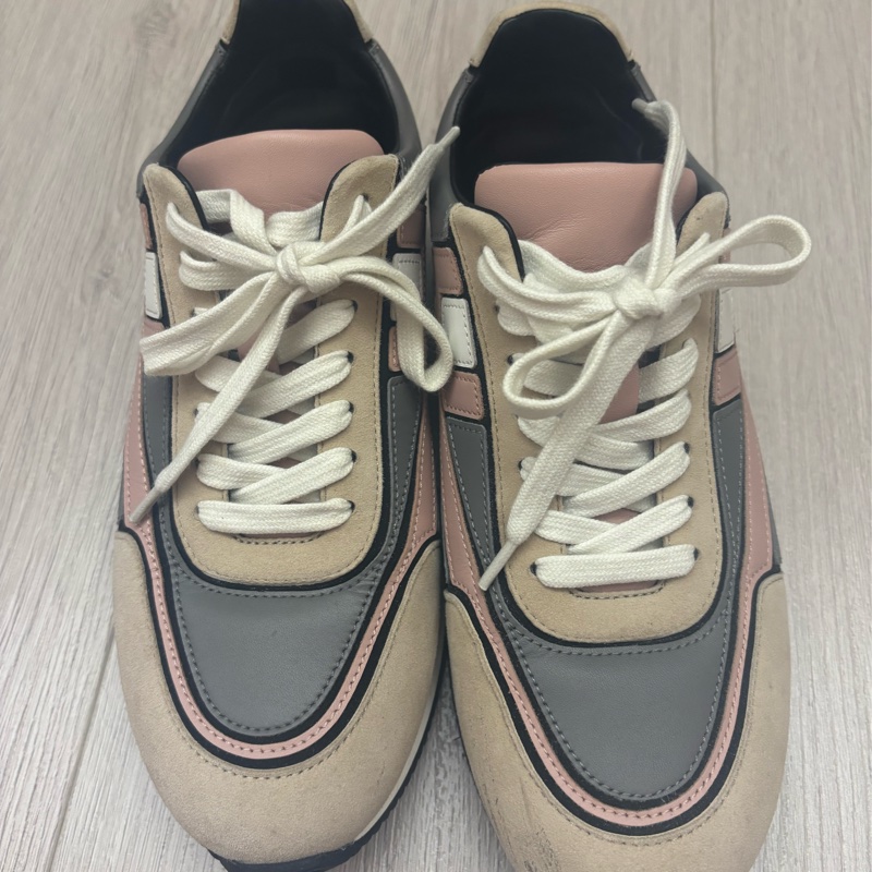 現貨商品 二手商品 Hermes 日本專櫃購入 正貨商品 經典灰粉色運動休閒鞋-4