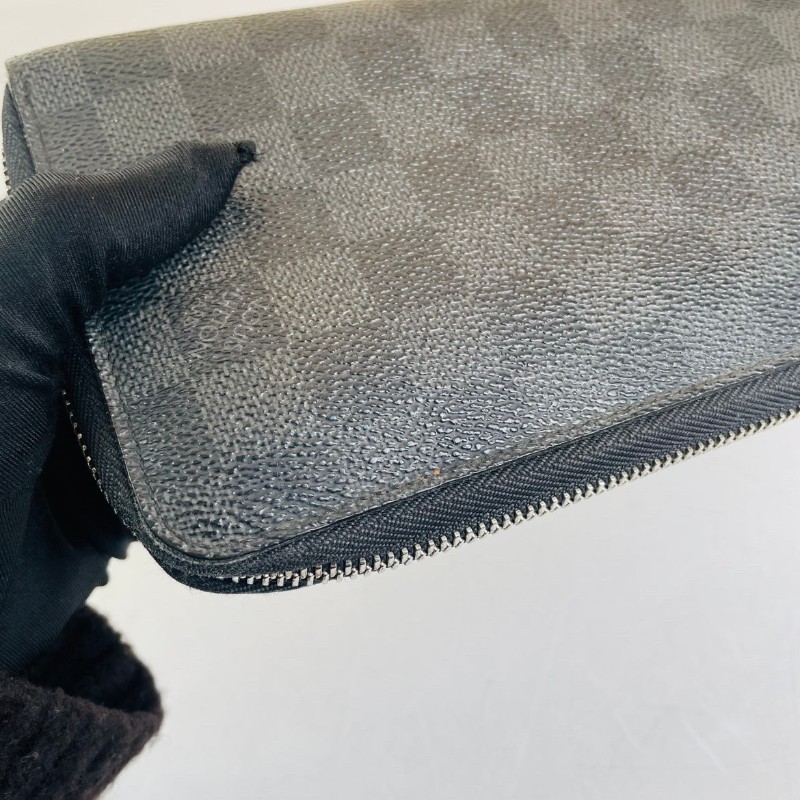 LV/路易威登  Zippy系列 經典黑色棋盤格錢包手拿包 內裡卡槽豐富 實用便捷-8