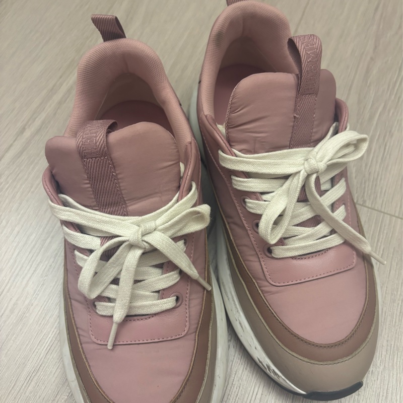 現貨商品 二手商品 Hermes 台灣愛馬仕特賣會購入 尺寸38.5 粉色運動休閒鞋-6