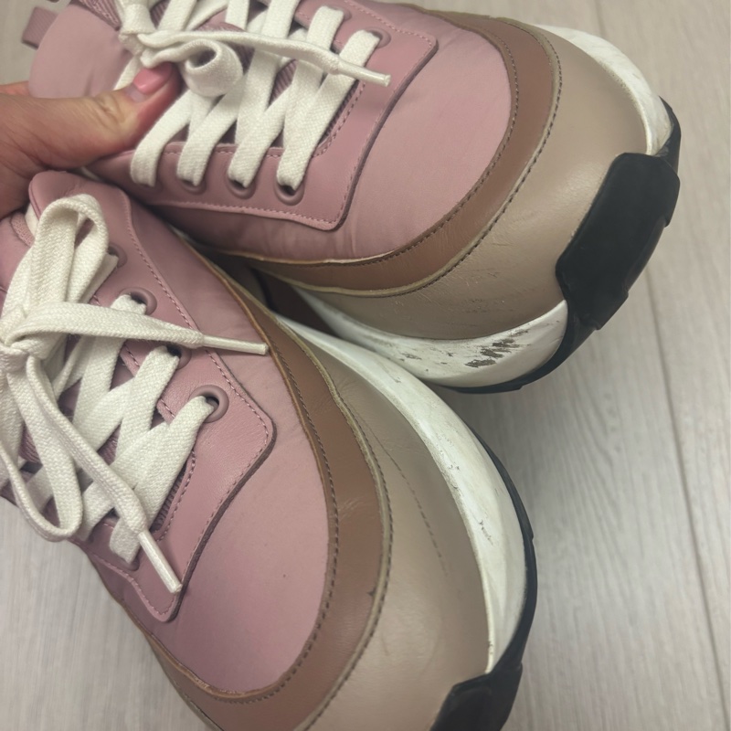 現貨商品 二手商品 Hermes 台灣愛馬仕特賣會購入 尺寸38.5 粉色運動休閒鞋-7