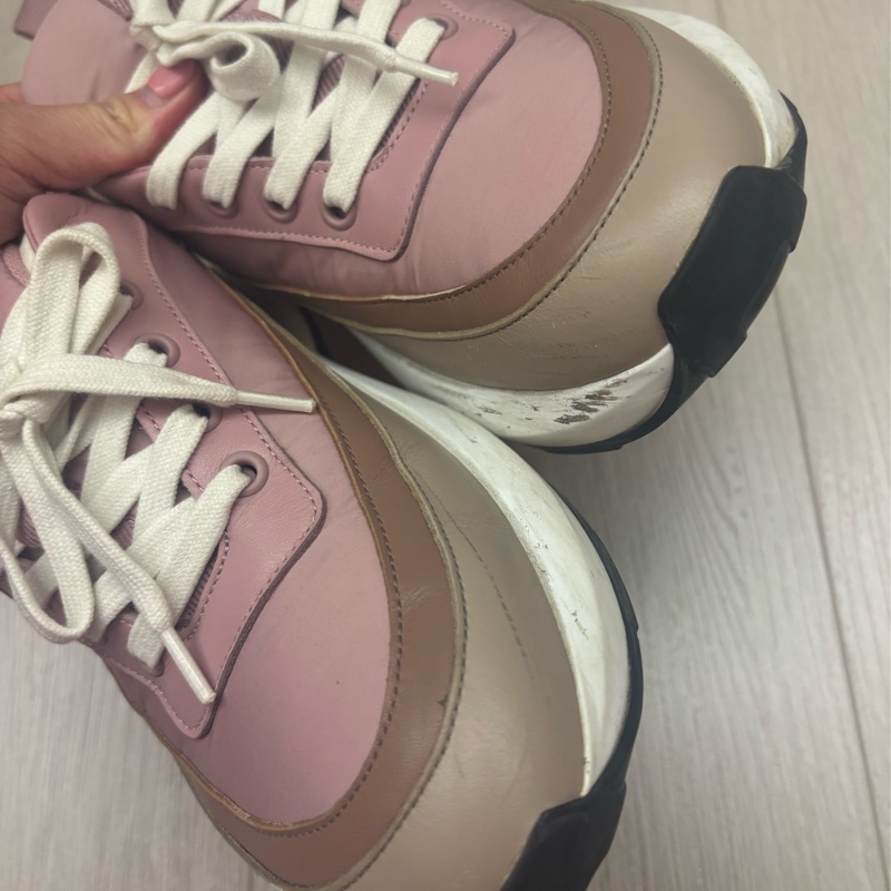 現貨商品 二手商品 Hermes 台灣愛馬仕特賣會購入 尺寸38.5 粉色運動休閒鞋-8