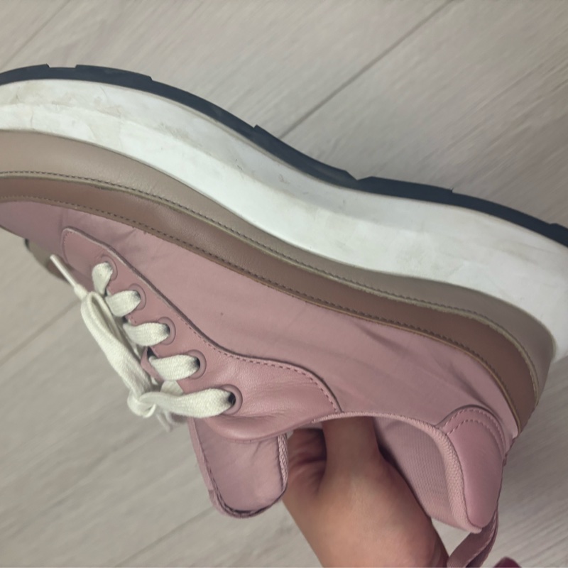 現貨商品 二手商品 Hermes 台灣愛馬仕特賣會購入 尺寸38.5 粉色運動休閒鞋-13