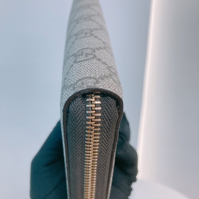 MS0500 Gucci 古馳 經典老花 帆布 拉鍊錢包 棕色 金扣 GG Supreme Zip Around Long Wallet Canvas Brown x GHW-7