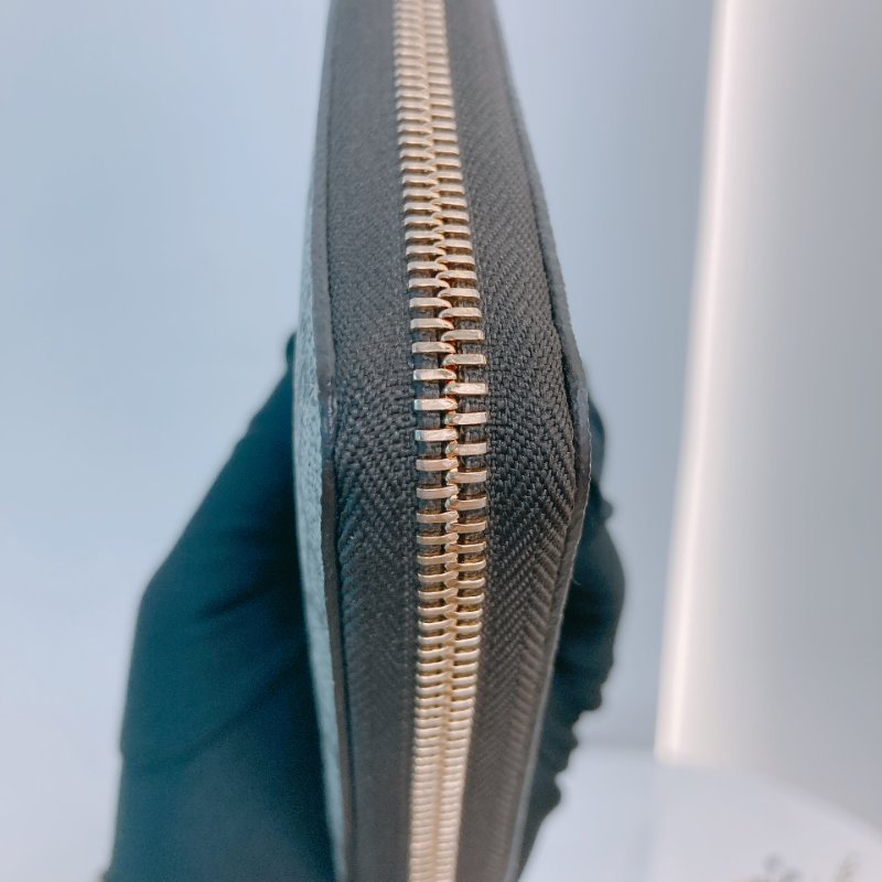 MS0500 Gucci 古馳 經典老花 帆布 拉鍊錢包 棕色 金扣 GG Supreme Zip Around Long Wallet Canvas Brown x GHW-8