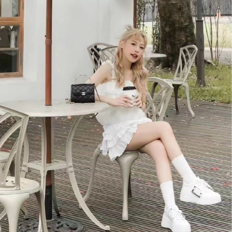 RV 銀色方扣 小白鞋 #35 36 36.5 37 37.5 38 38.5 好價💰-4