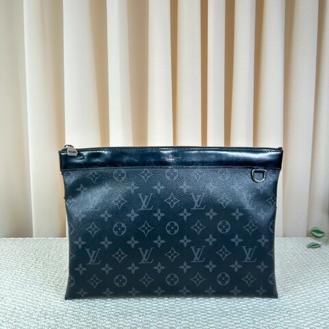 LV路易威登黑色老花洗漱包手拿包  容量大