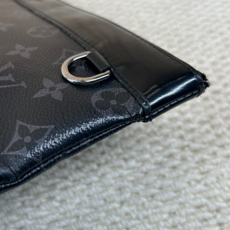 LV路易威登黑色老花洗漱包手拿包  容量大-18