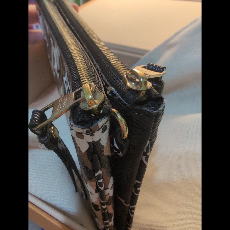 LV雙拉鍊叢林印花手提、側背包-13