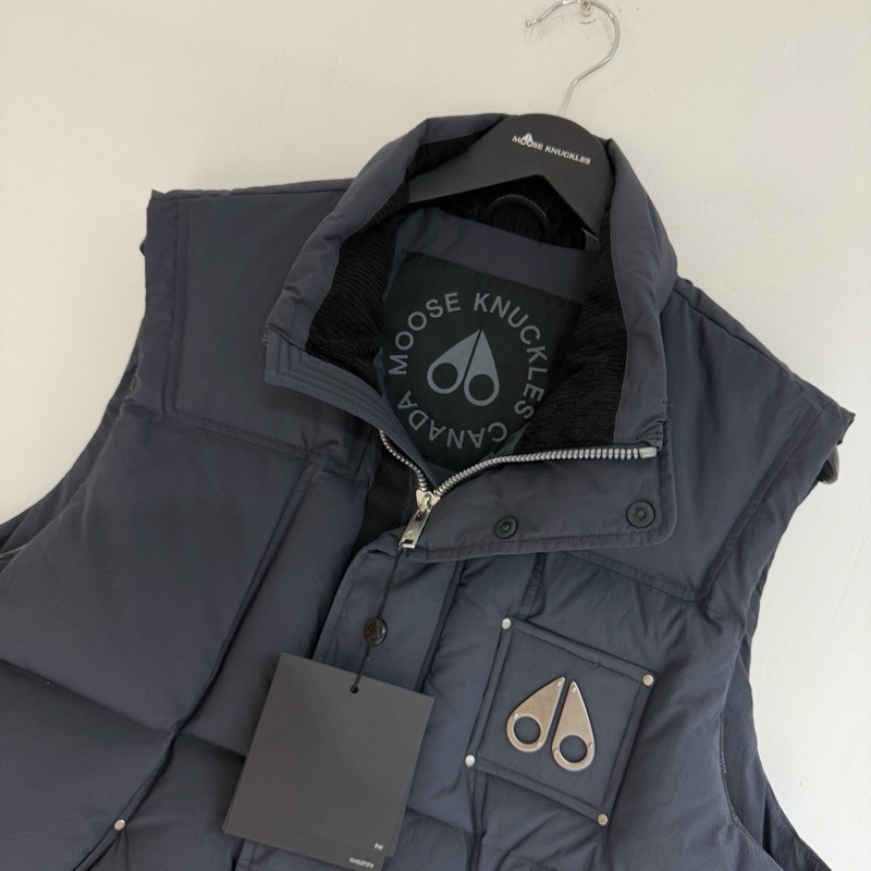 Moose Knuckles - 男款 灰色 羽絨背心#M L 好價💰-2