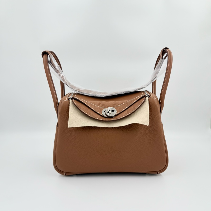 HERMES - 37棕TC銀釦26cm lindy-1