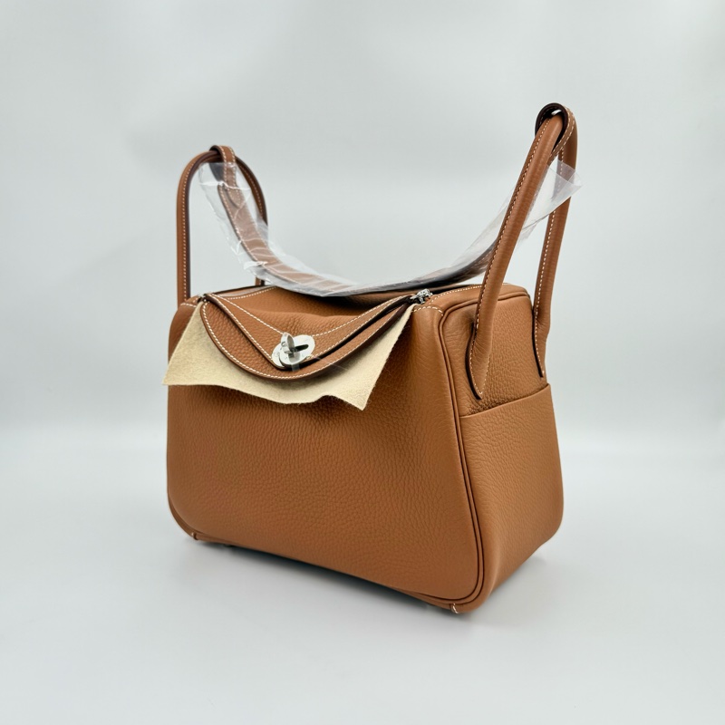 HERMES - 37棕TC銀釦26cm lindy-3