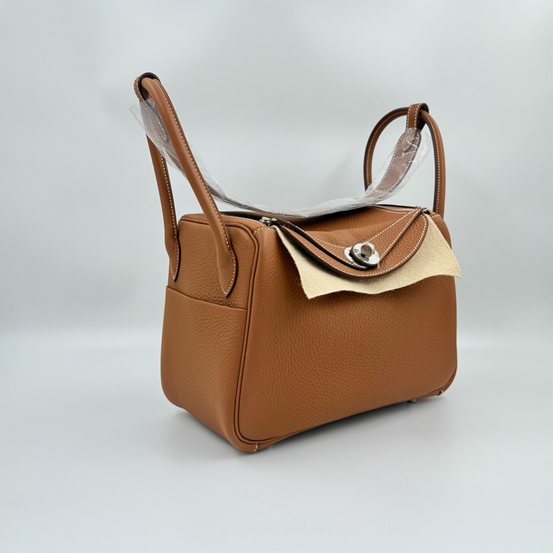 HERMES - 37棕TC銀釦26cm lindy-4