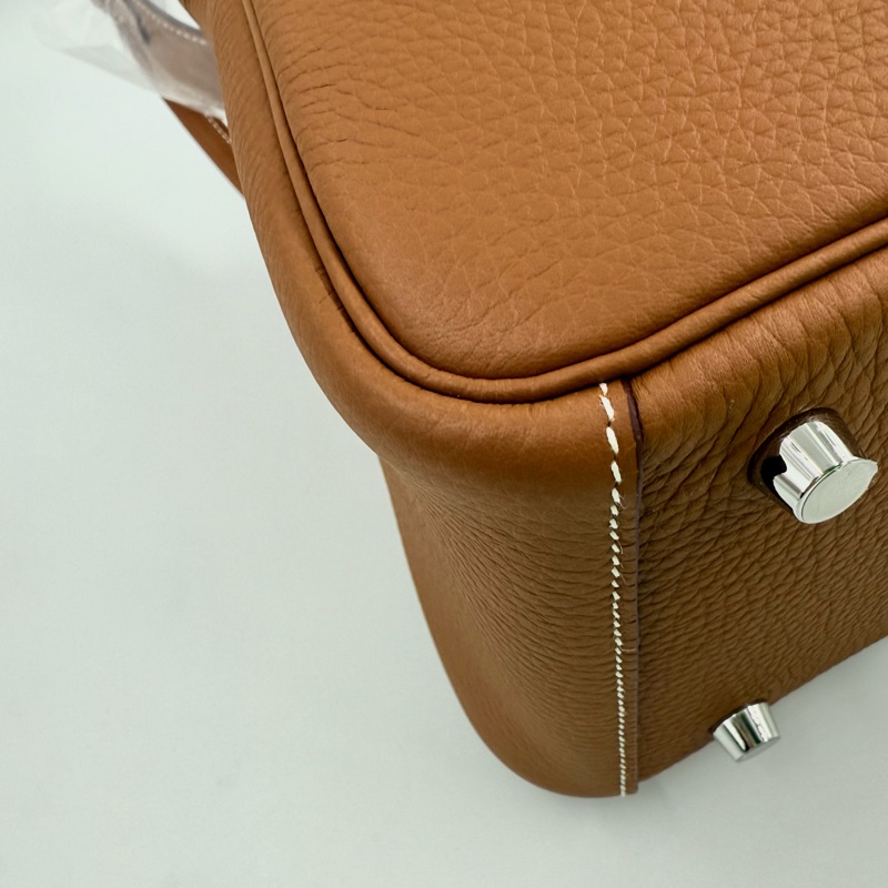 HERMES - 37棕TC銀釦26cm lindy-11