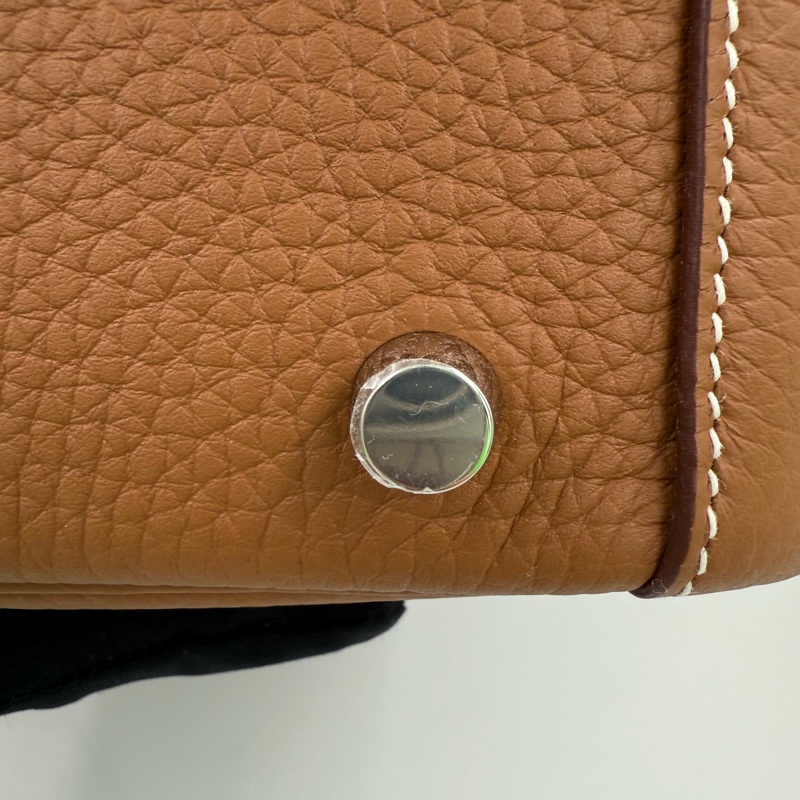 HERMES - 37棕TC銀釦26cm lindy-15