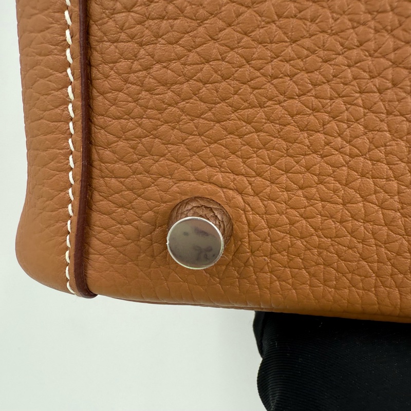 HERMES - 37棕TC銀釦26cm lindy-16