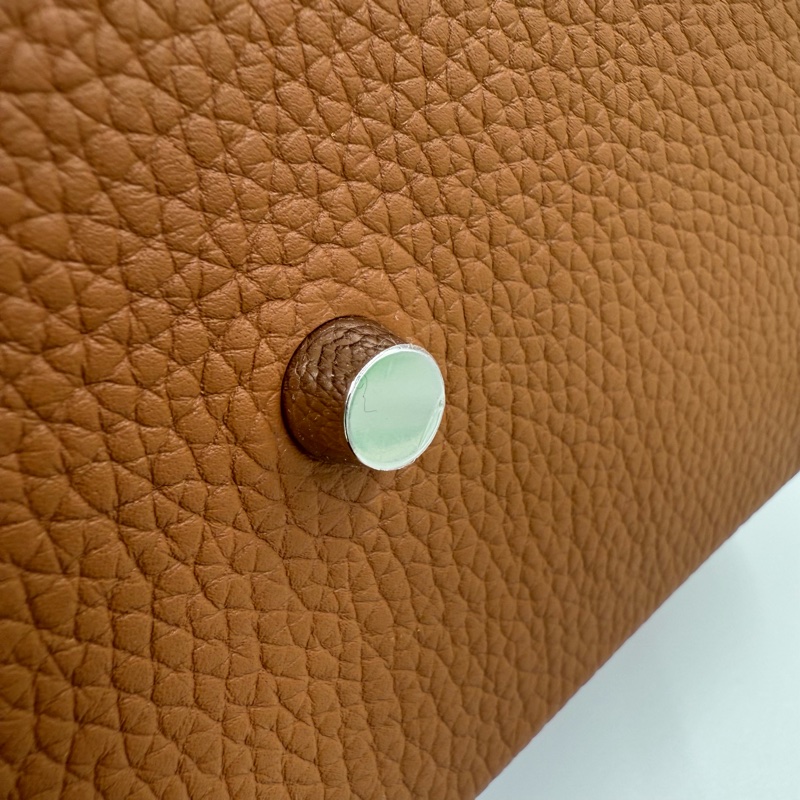 HERMES - 37棕TC銀釦26cm lindy-17