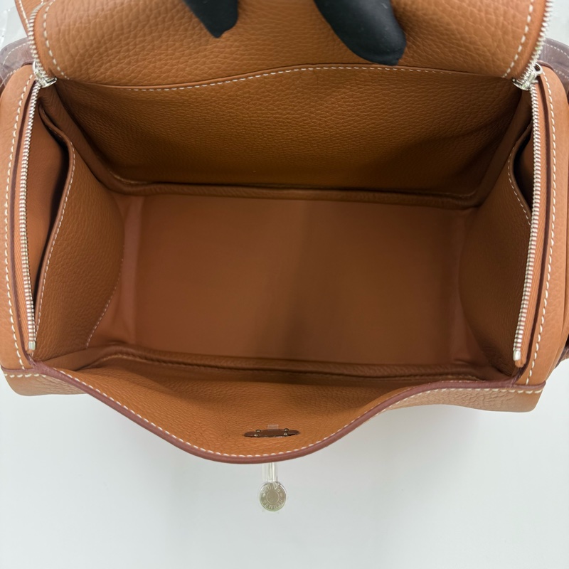 HERMES - 37棕TC銀釦26cm lindy-18