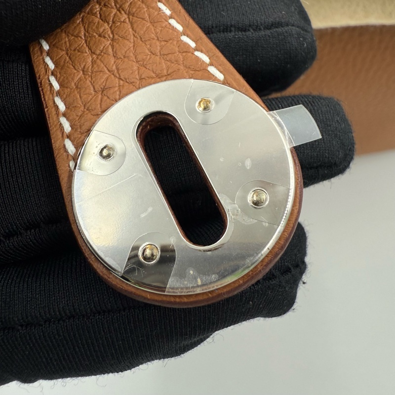 HERMES - 37棕TC銀釦26cm lindy-22