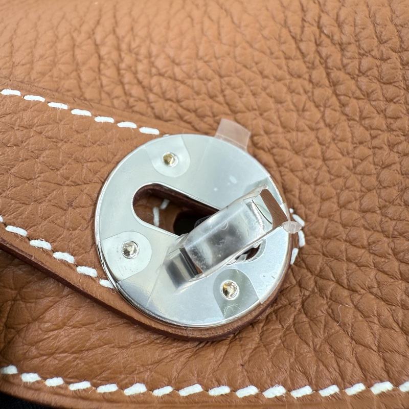 HERMES - 37棕TC銀釦26cm lindy-23