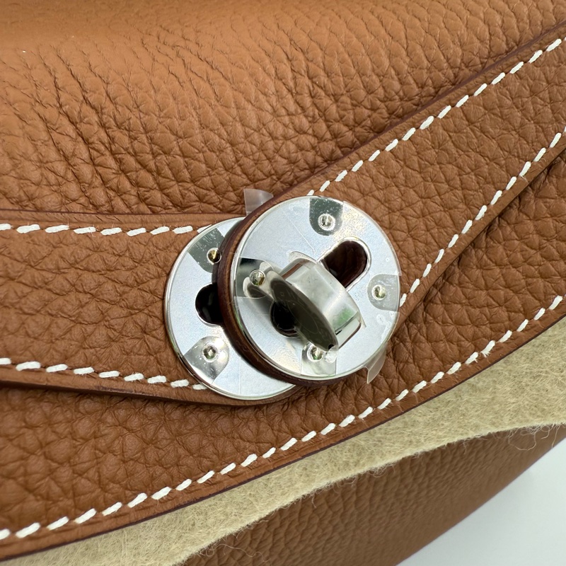 HERMES - 37棕TC銀釦26cm lindy-26