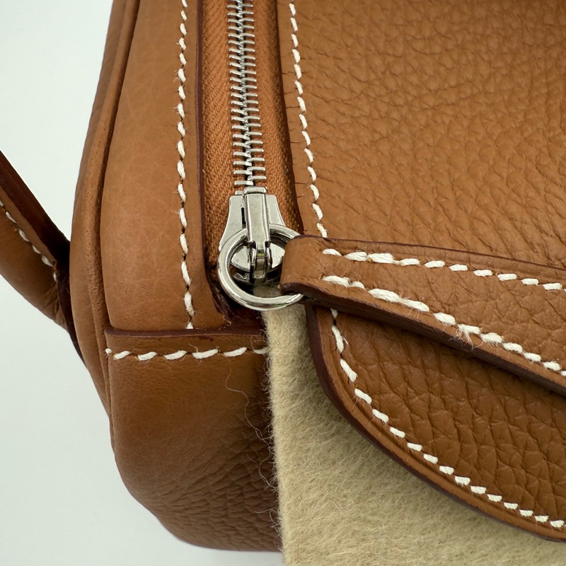 HERMES - 37棕TC銀釦26cm lindy-27