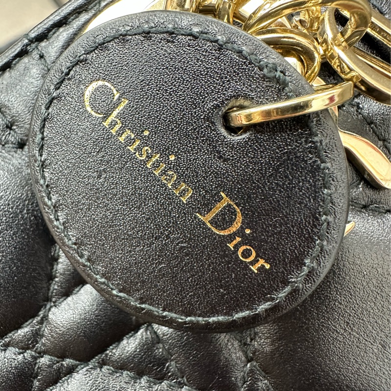 DIOR Lady D-Joy 黑金羊皮 Micro Size-7