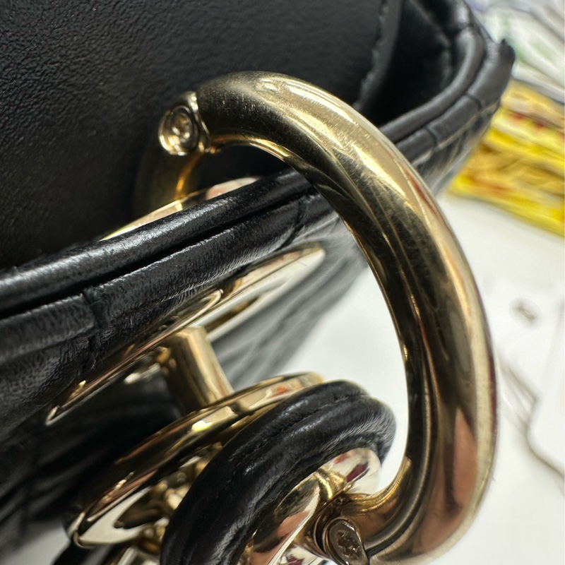 DIOR Lady D-Joy 黑金羊皮 Micro Size-14