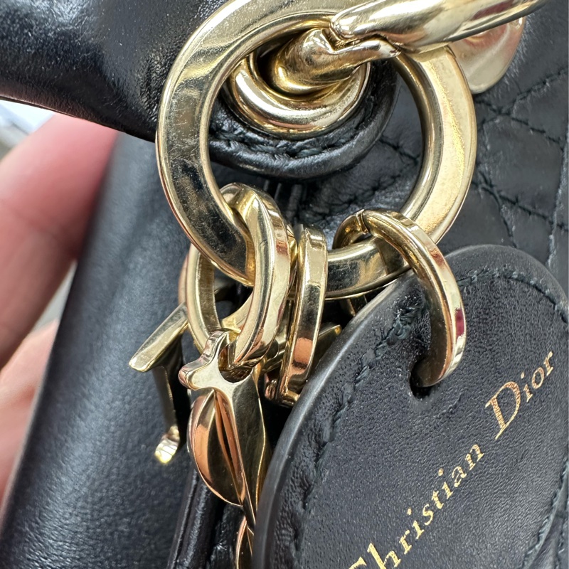 DIOR Lady D-Joy 黑金羊皮 Micro Size-16