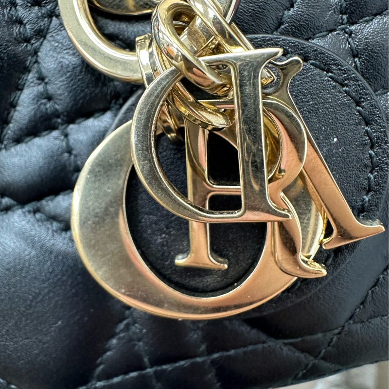 DIOR Lady D-Joy 黑金羊皮 Micro Size-19