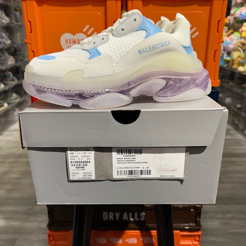 巴黎世家Triples白藍紫Eu37-6