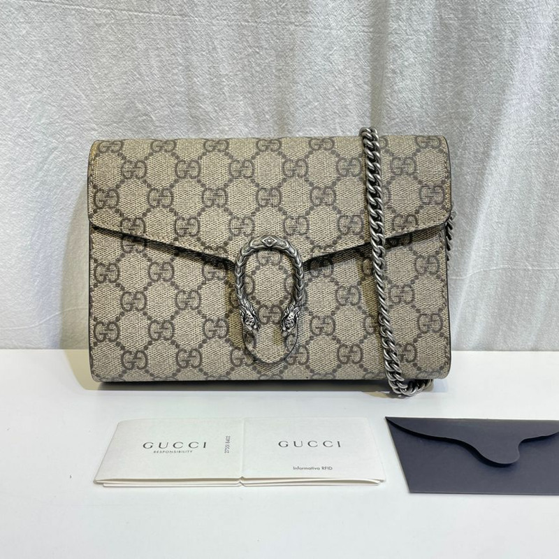 【包稅】GUCCI 狄俄尼索斯迷你鏈條斜背包 401231-1