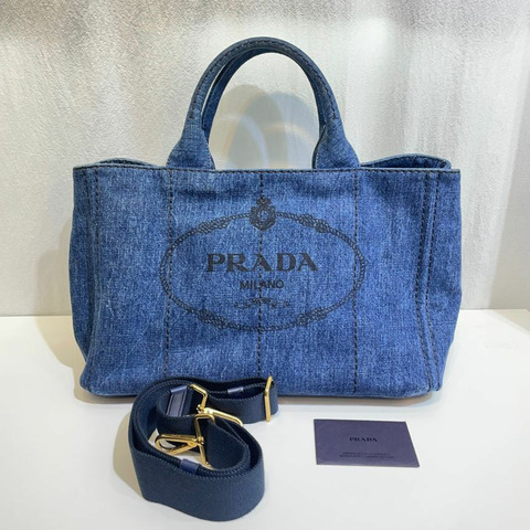 【包稅】PRADA B2642B 牛仔布 Kanapa 單肩包