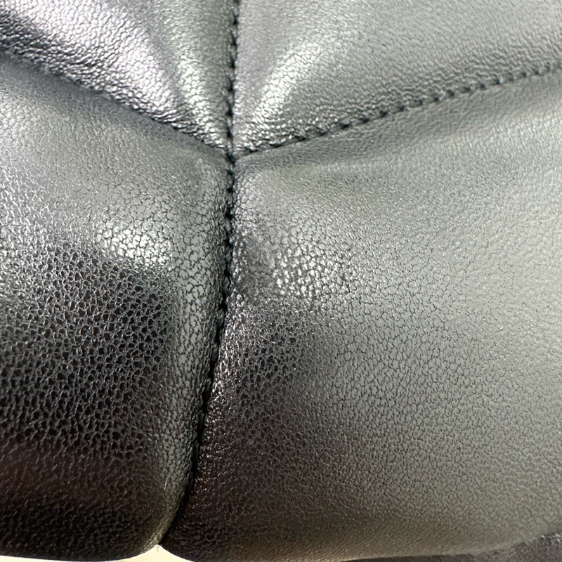 YSL Puffer Small Size 黑金羊皮信封包 單肩斜肩包-9