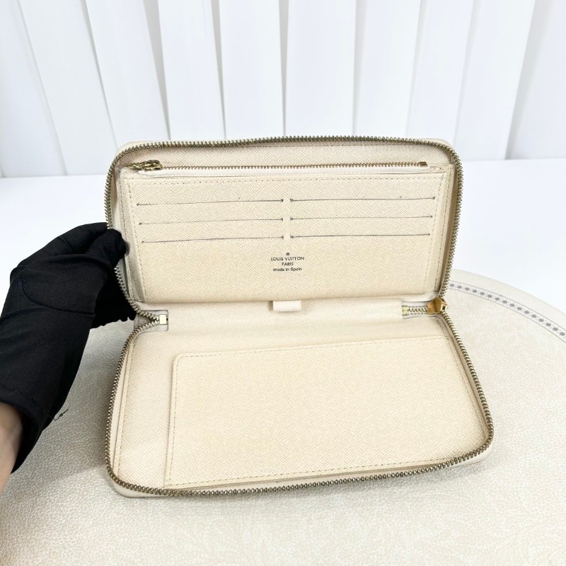 LV/路易威登  經典白棋盤格拉鏈錢包手拿包 拉鏈開合實用便捷 內裡卡槽豐富-2