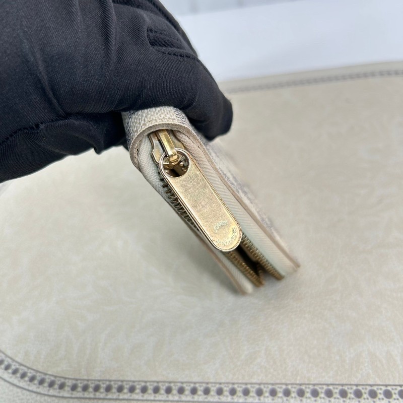 LV/路易威登  經典白棋盤格拉鏈錢包手拿包 拉鏈開合實用便捷 內裡卡槽豐富-8