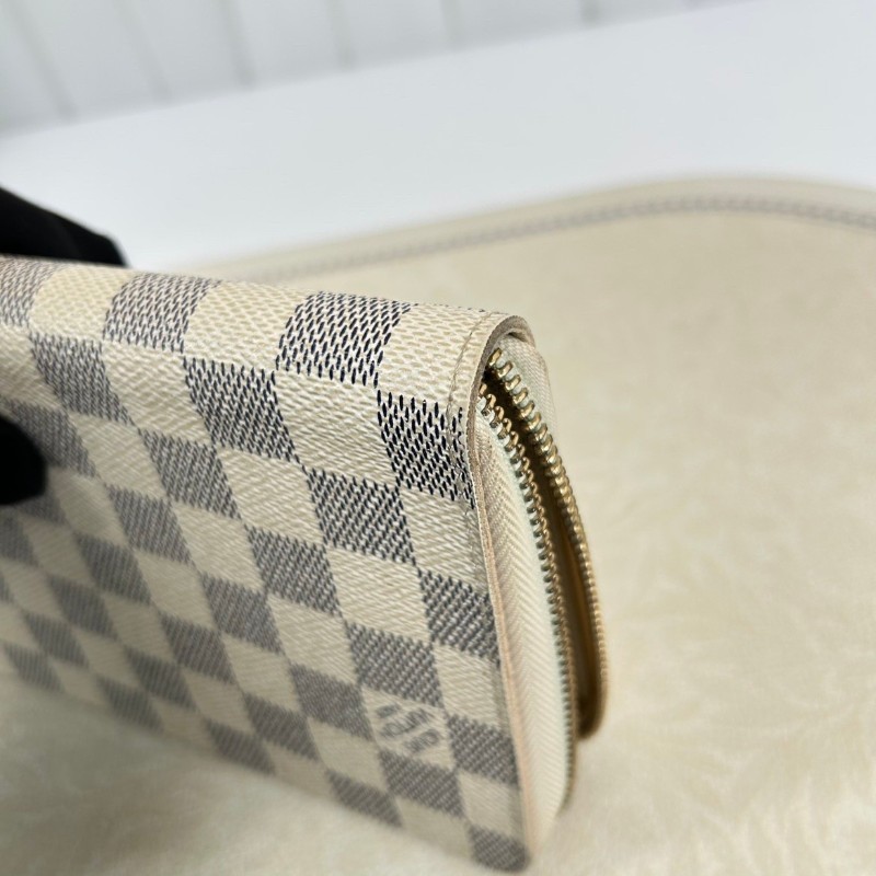 LV/路易威登  經典白棋盤格拉鏈錢包手拿包 拉鏈開合實用便捷 內裡卡槽豐富-9