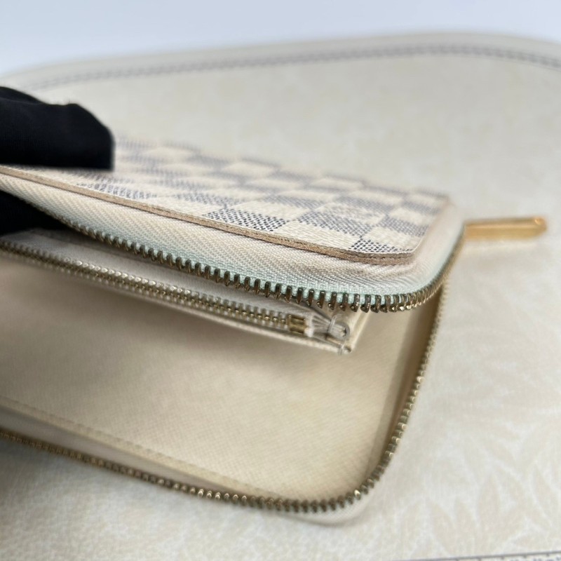 LV/路易威登  經典白棋盤格拉鏈錢包手拿包 拉鏈開合實用便捷 內裡卡槽豐富-13