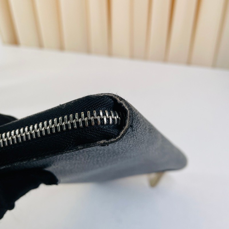 LV路易威登  zippy系列黑棋盤格拉鏈長款錢包  經典棋盤格拉鏈設計 內部空間大卡位多 實用性強-3