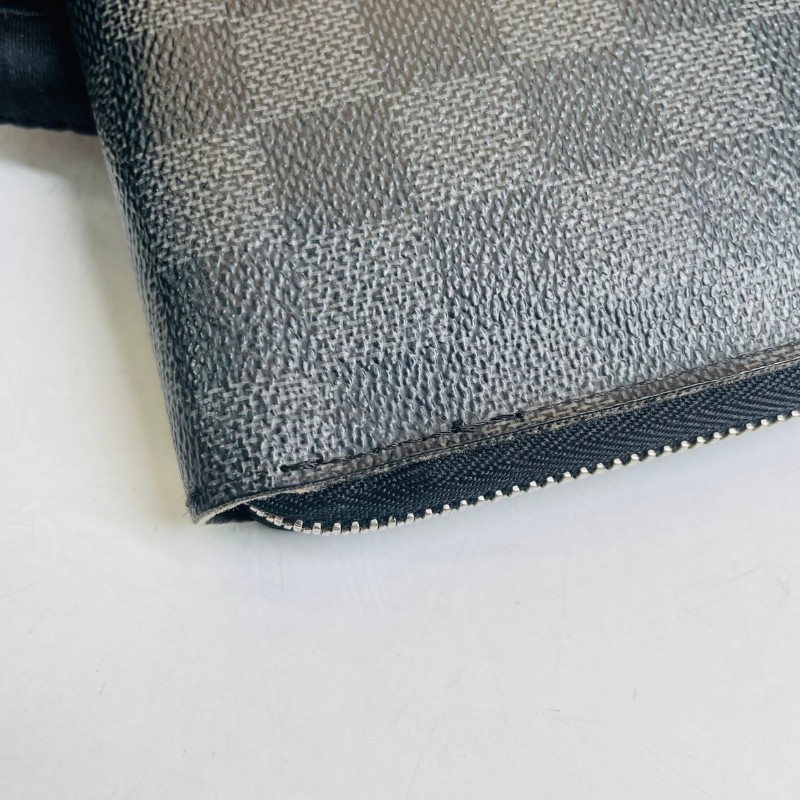 LV路易威登  zippy系列黑棋盤格拉鏈長款錢包  經典棋盤格拉鏈設計 內部空間大卡位多 實用性強-7