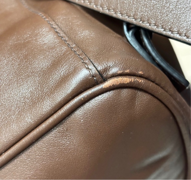 Prada後背包 皮革款 咖啡色🍁-5