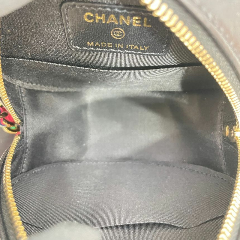 【包稅】CHANEL 圓形迷你鏈條鈴鼓包斜背包 30-4