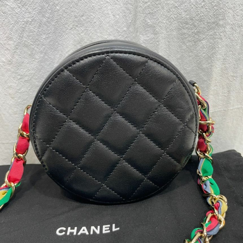 【包稅】CHANEL 圓形迷你鏈條鈴鼓包斜背包 30-6